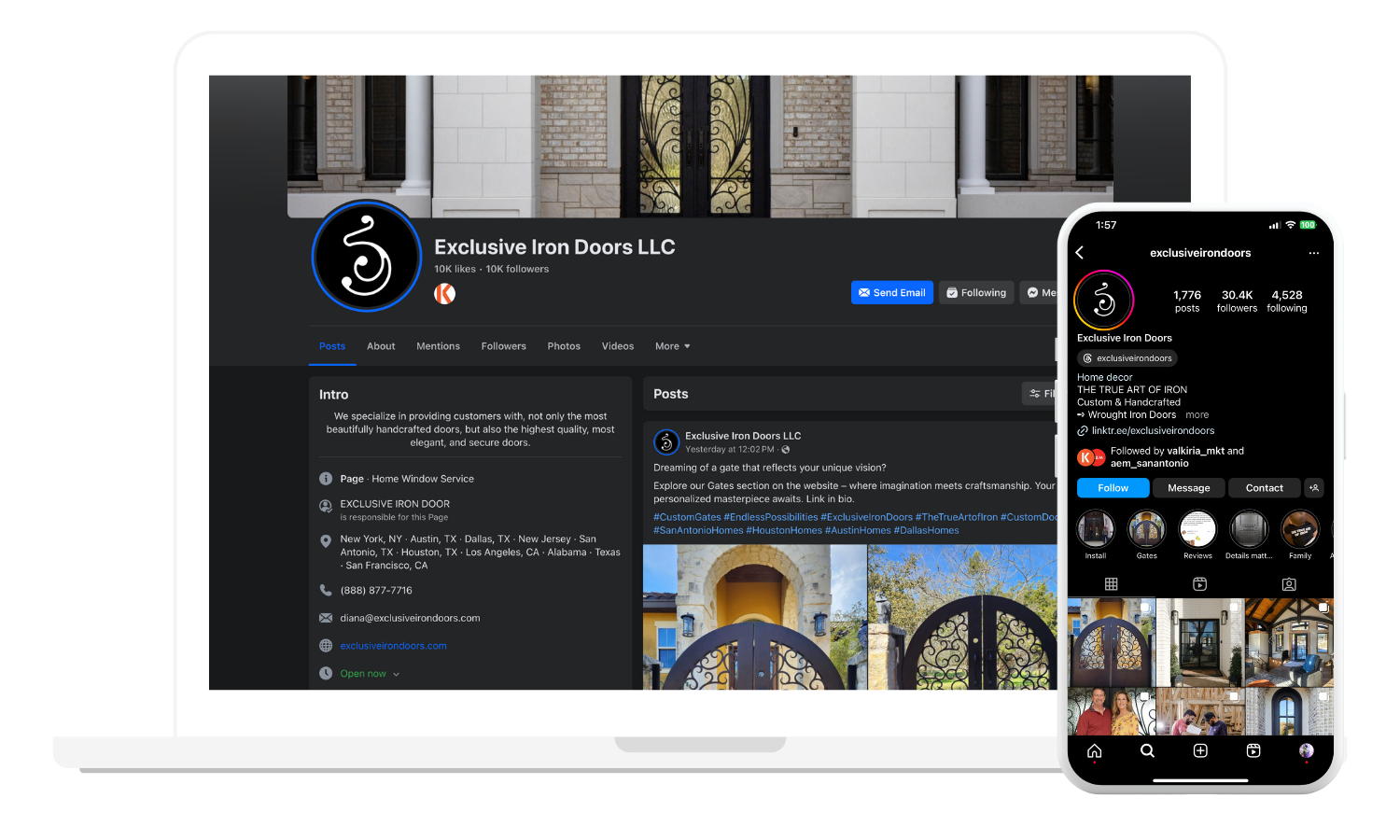 Valkiria landing social media exclusive iron doors